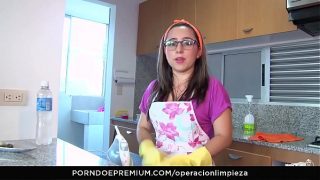 POV fucking with Nerdy Colombian cleaning lady Francis Restrepo